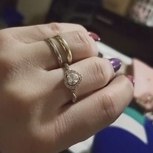 Rose gold diamond ring